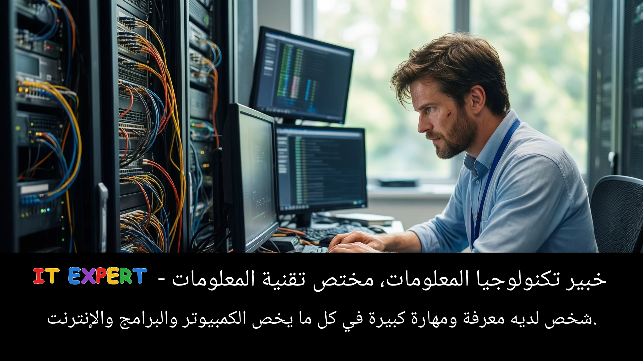 Arabic Illustration for IT expert